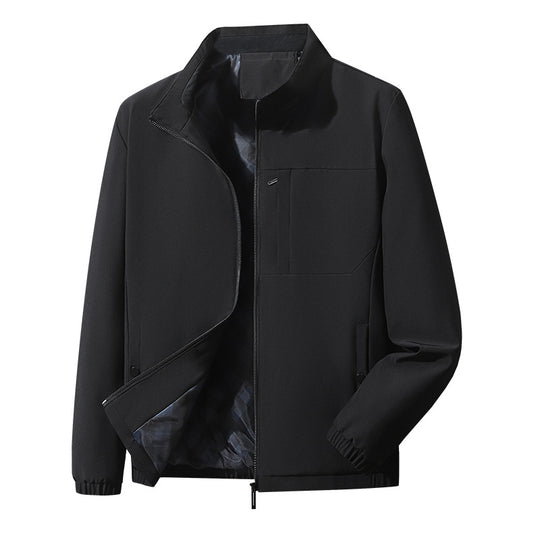 Herren moderner Komfort-Blouson mit innen kariertem Futter, verdecktem Zweiwege-Reißverschluss und elastischen Ärmelbündchen EB