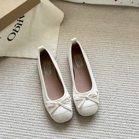 Damen Ballerinas mit eleganter Schleife und hochwertiger Glanzoberfläche EB