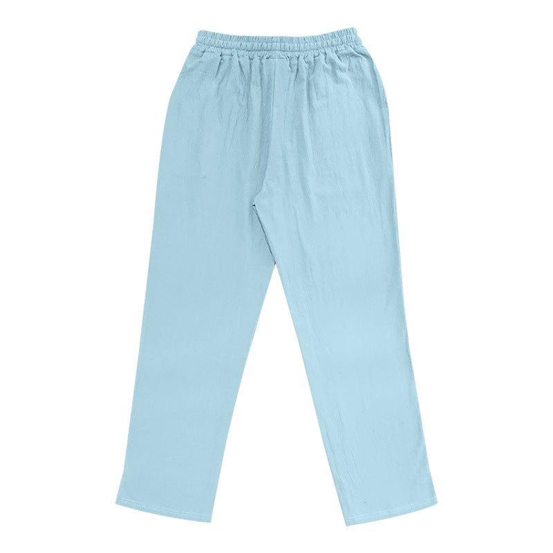 Herren Bequeme Strandhose mit elastischem Bund und seitlichen Taschen EB
