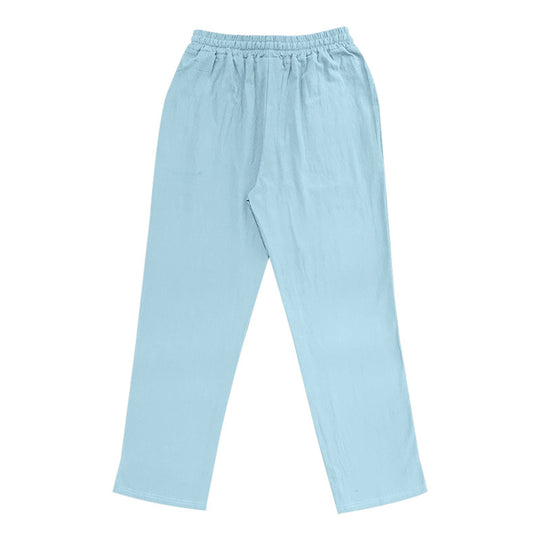 Herren Bequeme Strandhose mit elastischem Bund und seitlichen Taschen EB
