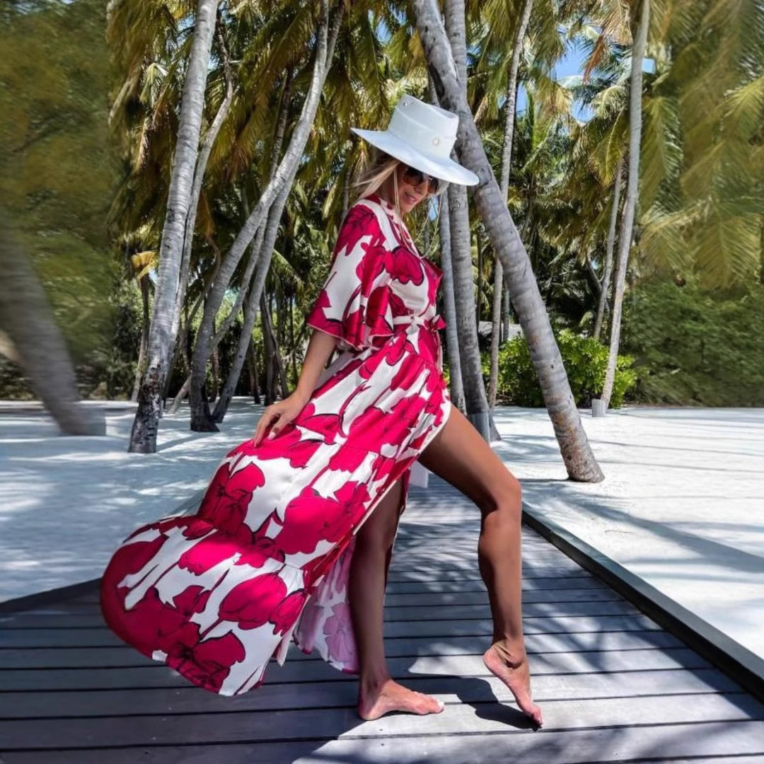 Damen eleganter Kimono mit floralem Design EB