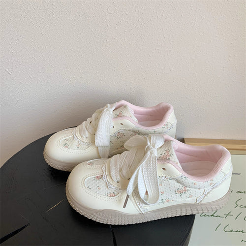 Damen modische Sneakers mit floralem Design und komfortablem Innenfutter EB