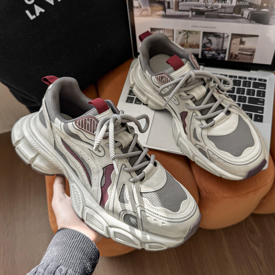 Damen Sportliche Chunky Sneakers mit atmungsaktiver Mesh-Oberfläche und robuster Sohle EB