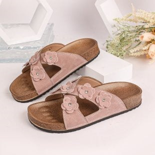 Damen Komfortable und stilvolle Blüten-Sandalen EB