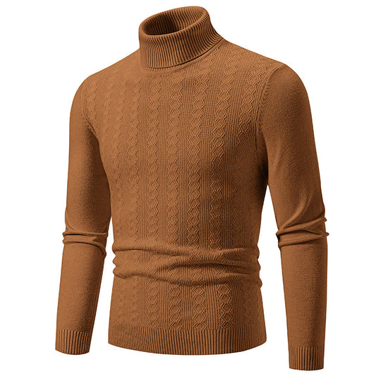 Herren Komfortabler Rollkragenpullover mit strukturiertem Design und hochwertiger Baumwolle EB