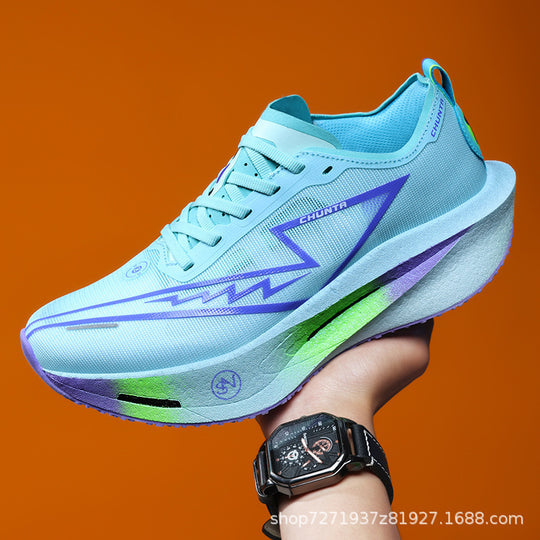 Unisex leichter Performance Laufschuh mit gedämpfter Plateausohle und atmungsaktivem Mesh EB