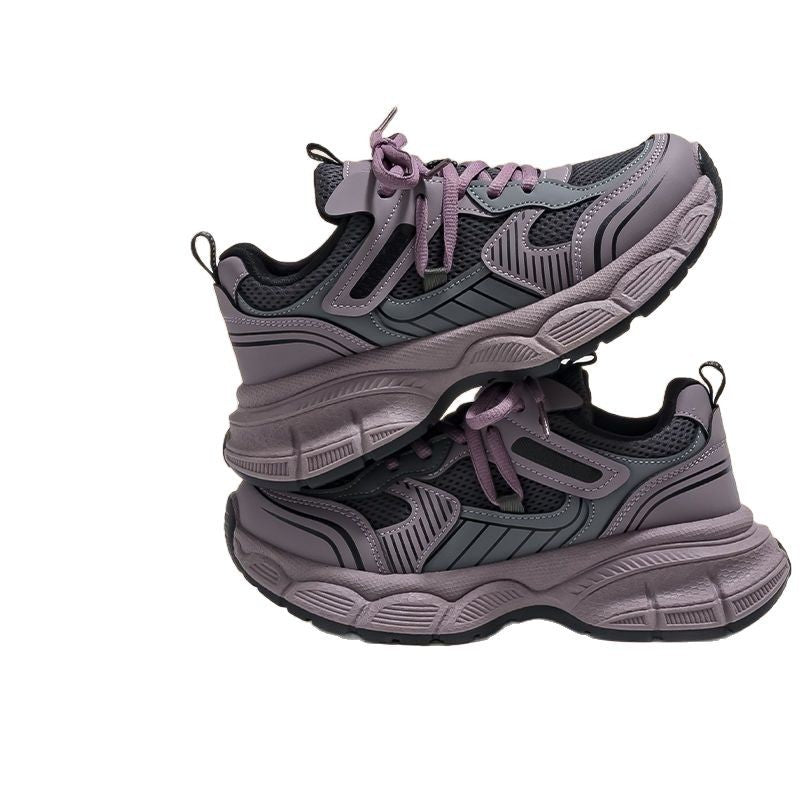 Damen Sportliche Atmungsaktive Sneaker mit modischen Metallic-Elementen EB