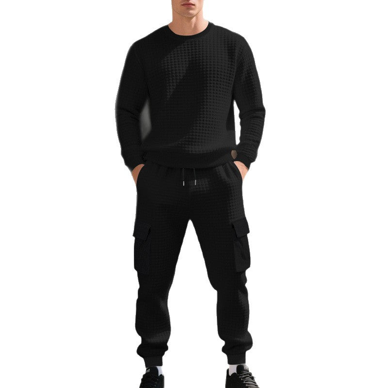 Herren lässiges Sweatshirt und Cargohose Set EB
