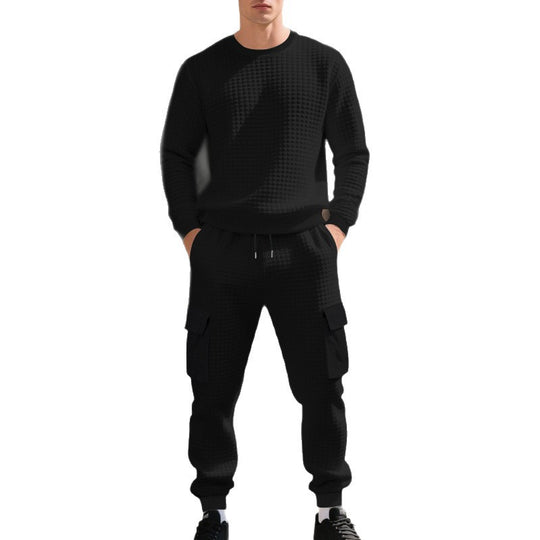 Herren lässiges Sweatshirt und Cargohose Set EB