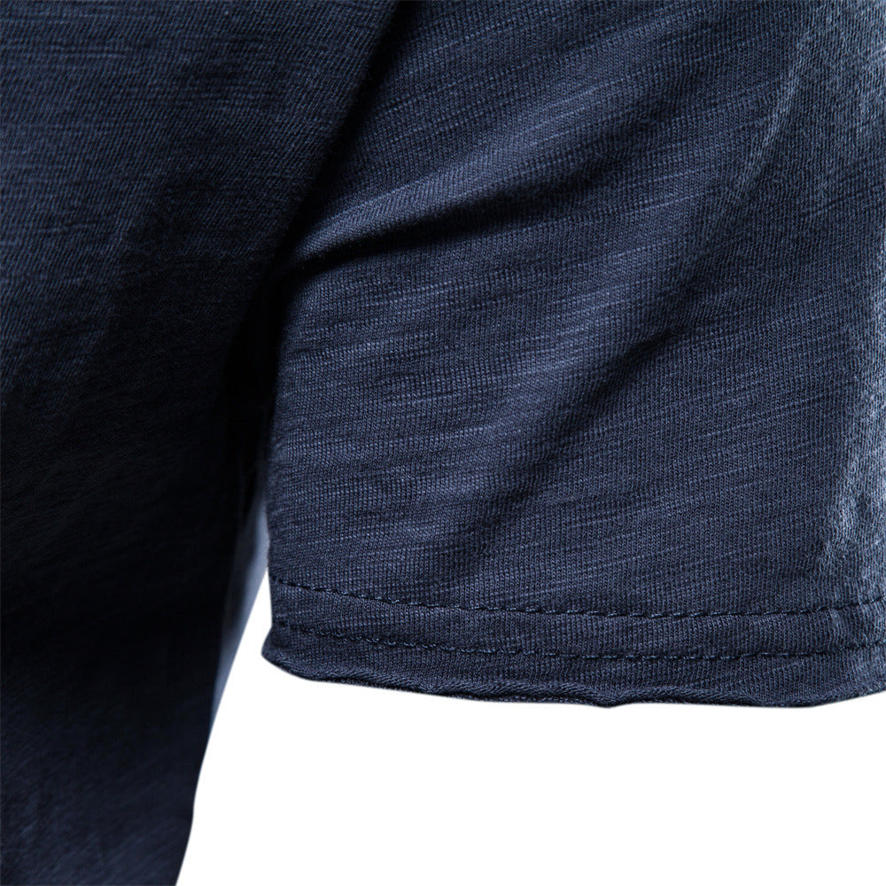 Herren nan leichtes Baumwollshirt mit Rundhalsausschnitt und schlanker Passform EB