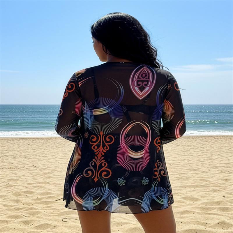 Damen Bikini-Set mit modischem Kimono EB