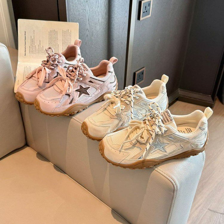 Damen sportliche Sneakers mit atmungsaktiver Mesh-Oberfläche und rutschfester Sohle EB