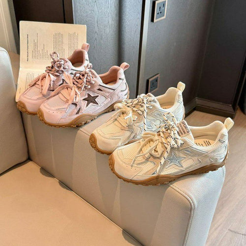 Damen sportliche Sneakers mit atmungsaktiver Mesh-Oberfläche und rutschfester Sohle EB