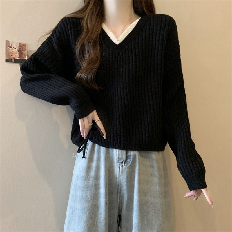 Damen lässiger Strickpullover EB