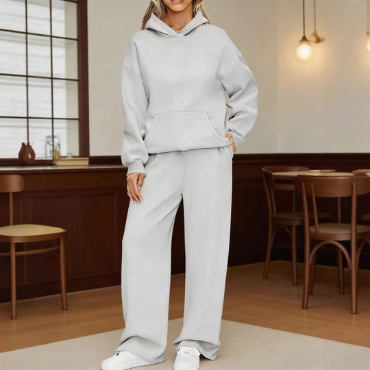 Damen nan kuscheliges Oversize Hoodie und weite Jogginghose Set EB