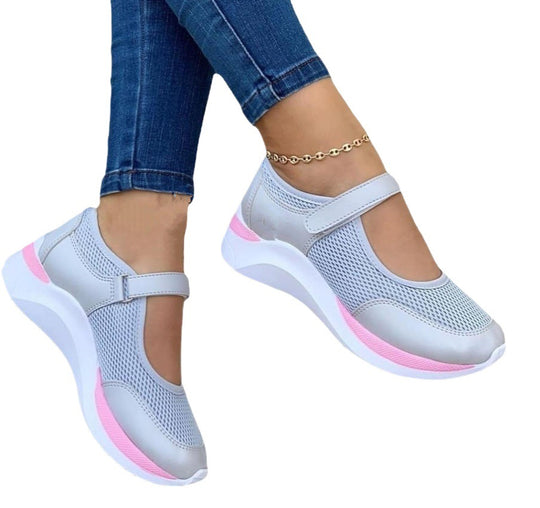 Damen Atmungsaktive Sportschuhe mit praktischer Klettverschluss-Manschette EB