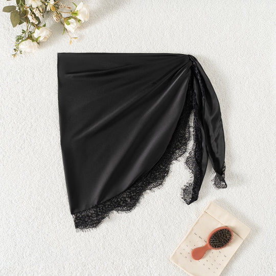 Damen Strandtuch mit Spitzenbesatz EB