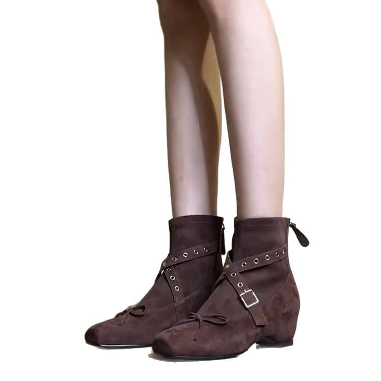 Damen Stiefeletten mit modischem Schnallenakzent und elegantem Schaft EB