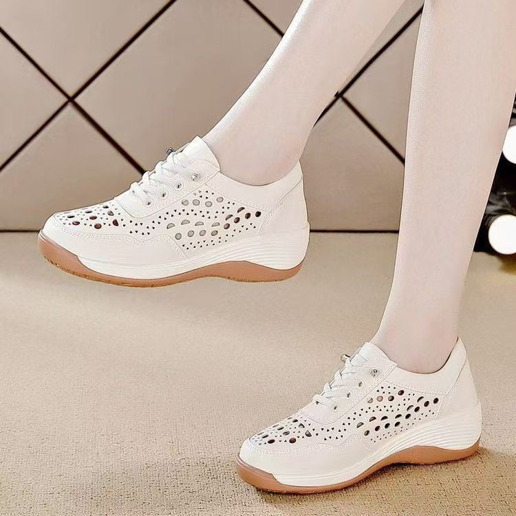 Damen Luftige Sneakers mit modischen Lochmustern und bequemer Dämpfung EB