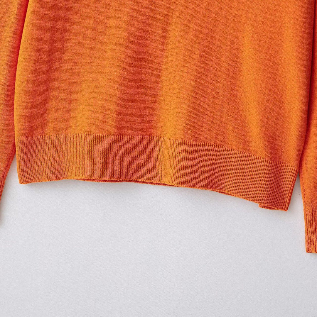 Damen eleganter V-Ausschnitt Strickpullover EB