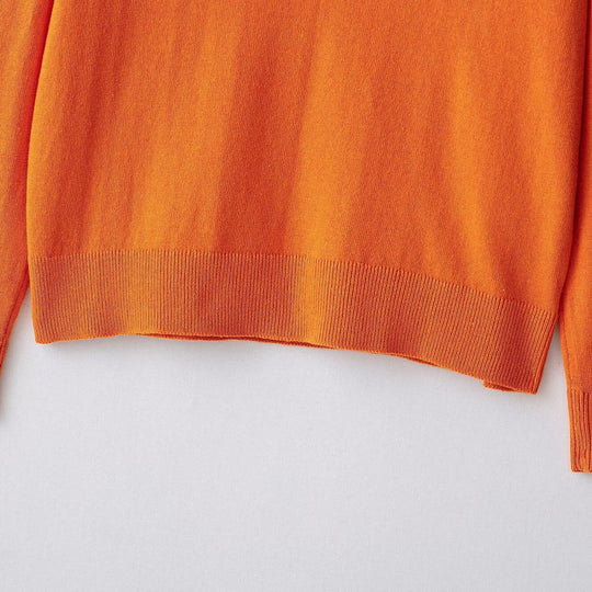 Damen eleganter V-Ausschnitt Strickpullover EB