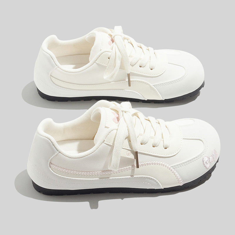 Damen Sportliche Freizeit Sneakers mit zarter Stickerei EB