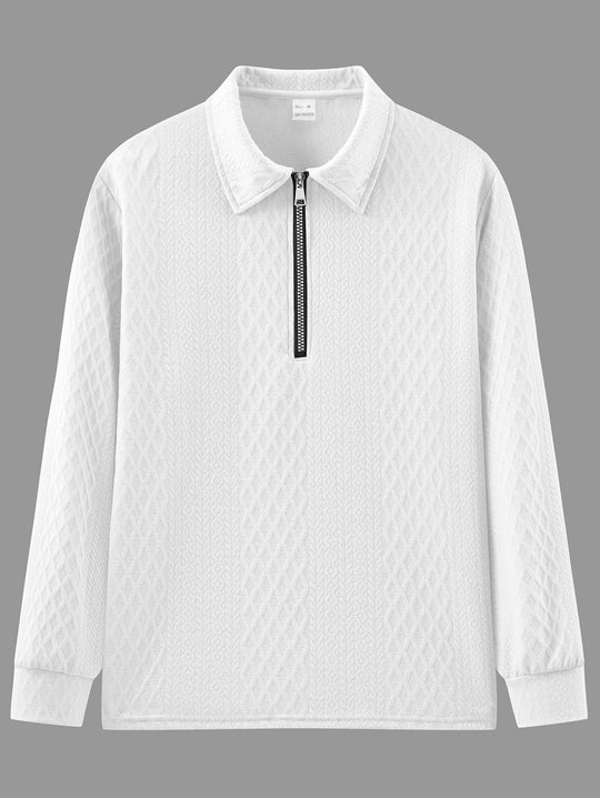 Herren Sweatshirt mit modischem Stehkragen und strukturiertem Design EB