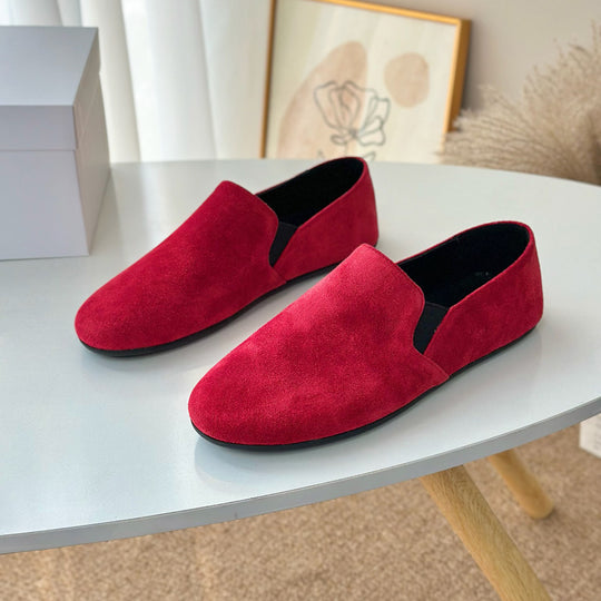 Damen modische Mokassins aus hochwertigem Veloursleder EB