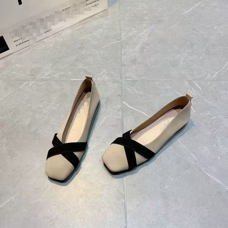 Damen elegante Ballerinas mit modischem Kreuzriemen EB