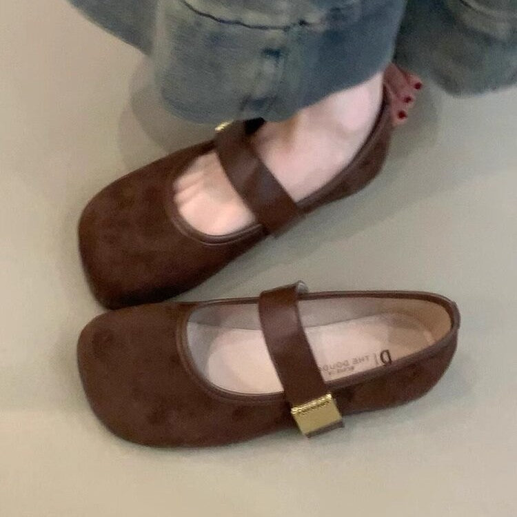 Damen elegante Mary Jane Ballerinas mit komfortablem Riemchen EB