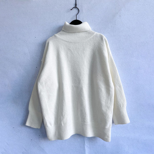 EB | Einfarbiger Warmer Strickpullover Für Alltag