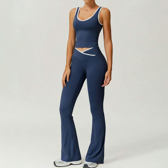 Damen Sportliche Leggings mit modischem Oberteil und innovativem Schnitt EB