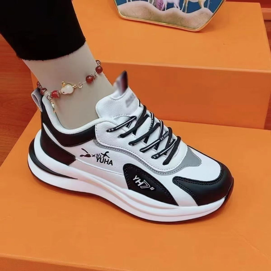 Damen Modische Fitness-Sneaker mit gepolsterter Sohle und atmungsaktivem Obermaterial EB