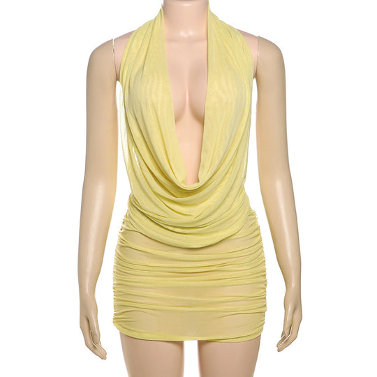 Damen trendiges Wickelkleid EB