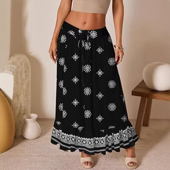 Damen Jumpsuit mit floralem Druck und elastischer Taillierung EB