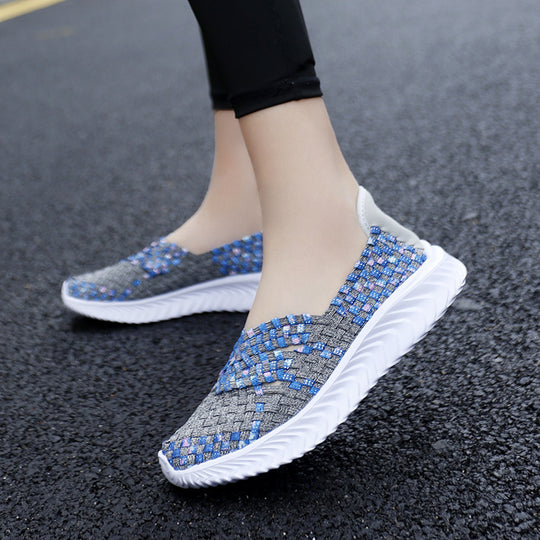 Damen Slip-On Sneakers mit atmungsaktiver Gewebestruktur EB