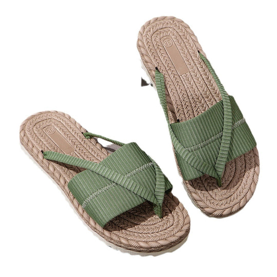 Damen Sommer-Sandalen mit ergonomischem Fußbett und modischem Riemchen-Design EB