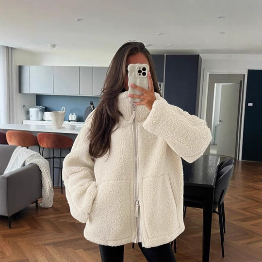 Damen Kuschelige Fleecejacke EB