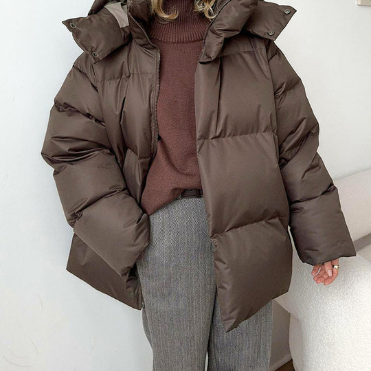 Damen Pufferjacke mit hohem Kragen und seitlichen Eingrifftaschen EB