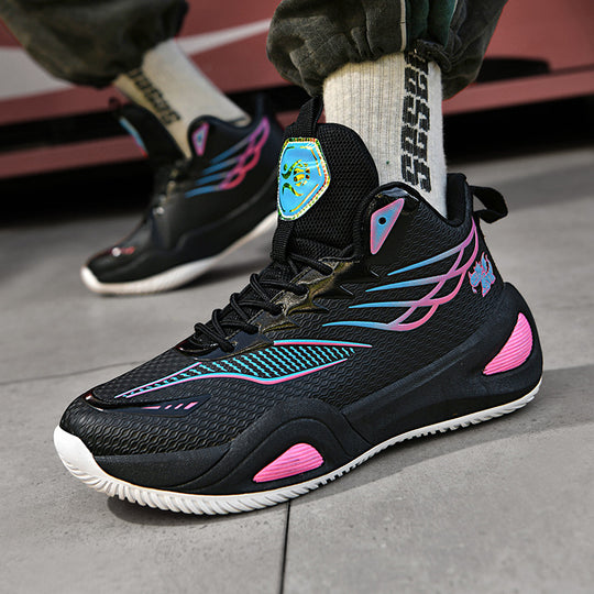 Damen Sportliche High-Top Sneakers mit atmungsaktiver Mesh-Oberfläche und dämpfendem Fußbett EB