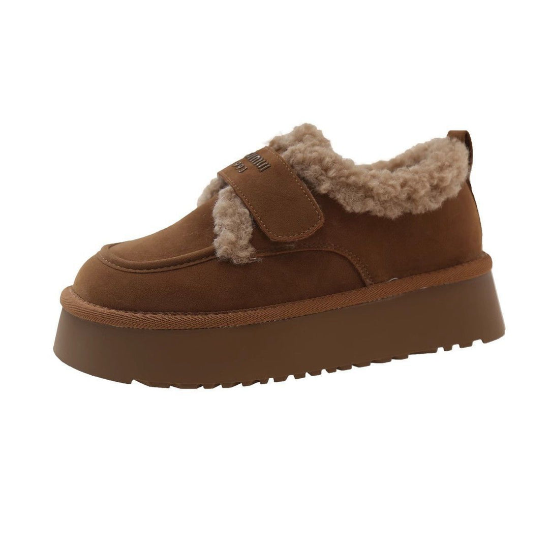 Damen Komfort-Sneaker mit kuscheligem Innenfutter und praktischem Klettverschluss EB