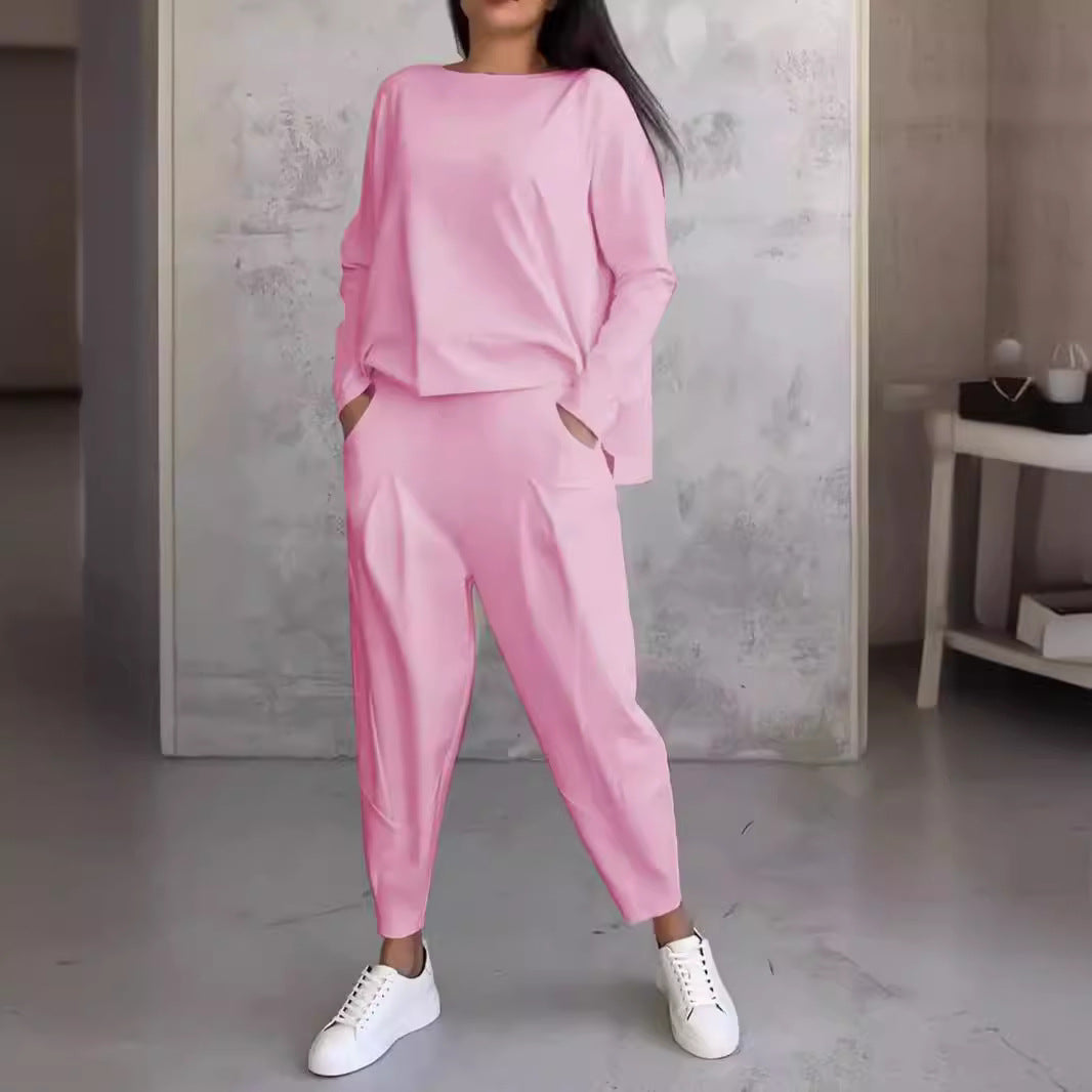 Damen lässiger Zweiteiliger Sweatanzug EB