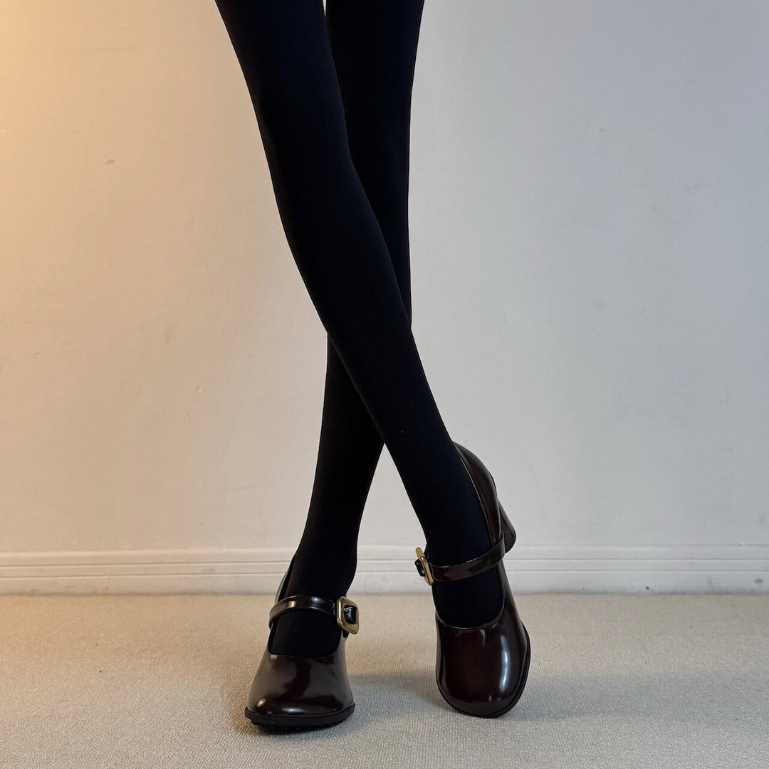 Damen elegante Mary Jane Pumps mit geschmeidigem Leder und trendy Riemchen EB