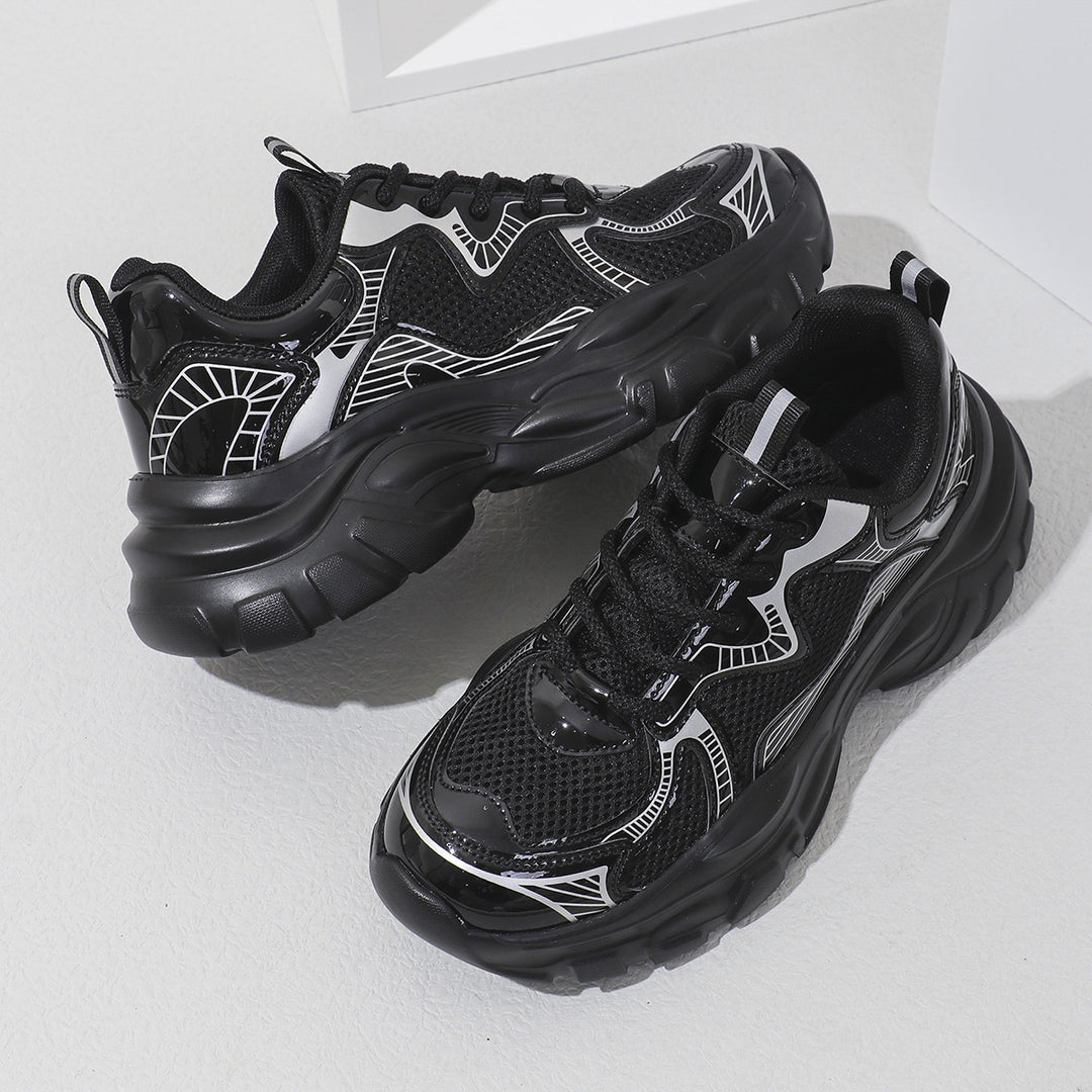 Damen Sportliche Sneakers mit atmungsaktivem Obermaterial und stoßdämpfender Sohle EB