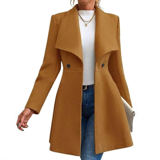 Damen schicke Übergangsjacke mit weitem Kragen EB