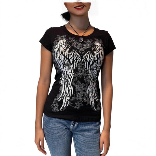 Damen T-Shirt mit Engelprint EB