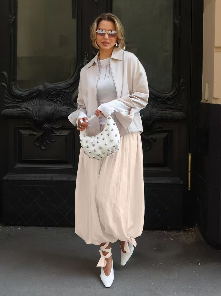 Damen elegante Sommerjacke mit lässigem Schnitt und lockeren Ärmeln EB
