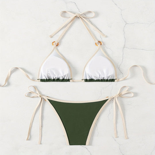 Damen Triangel-Bikini mit raffinierten Goldakzenten EB
