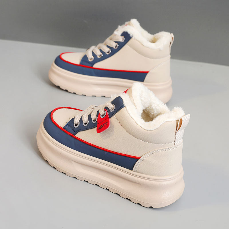 Damen High-Top Sneakers mit kuscheligem Innenfutter und rutschfester Sohle EB