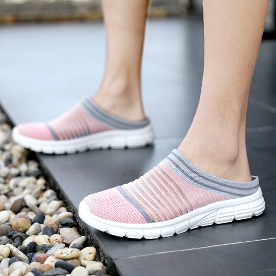 Damen Atmungsaktive Slip-On Sneakers mit elastischem Design und flexibler Sohle EB